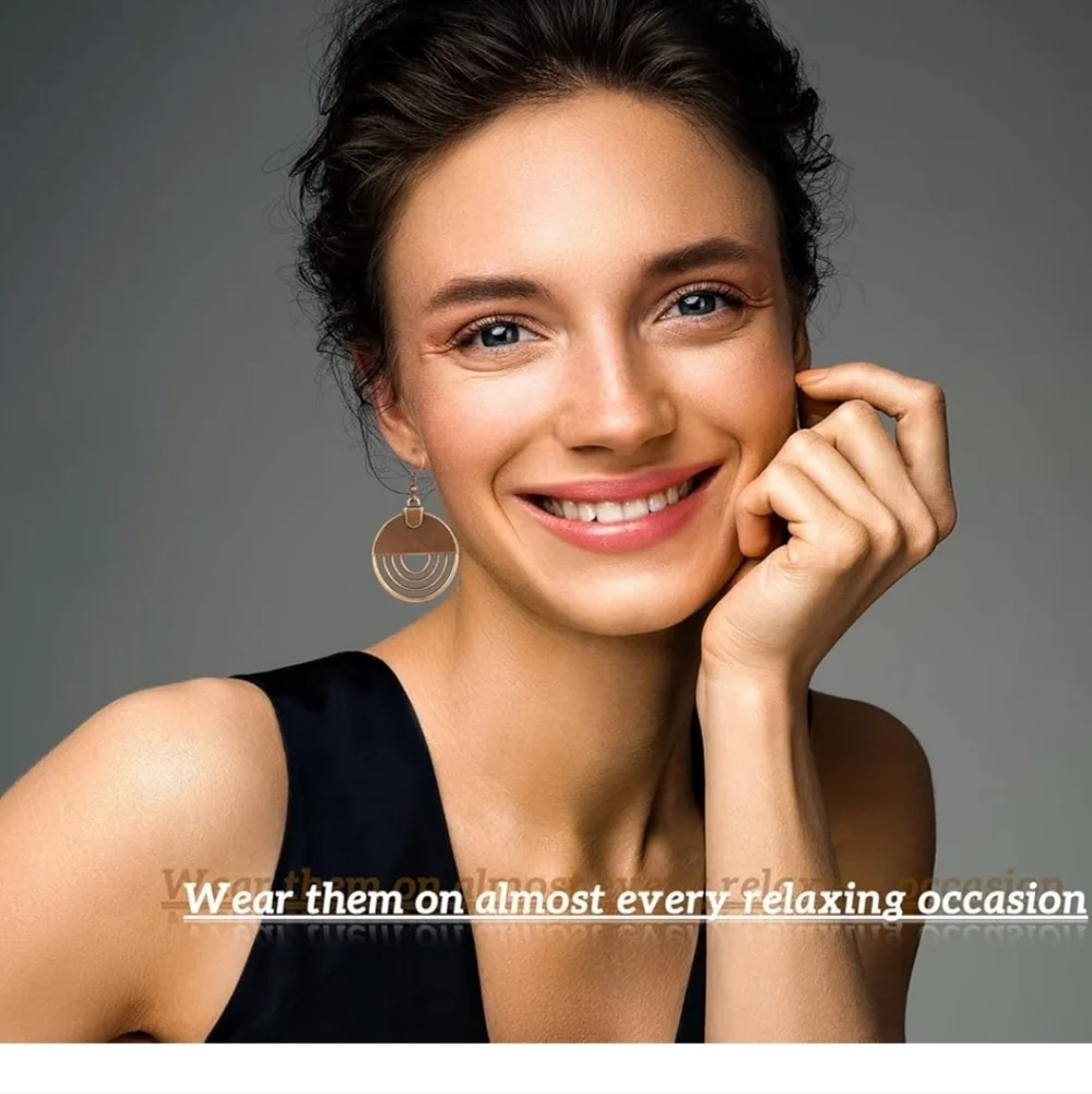 Elegant Gold and Brown Earrings Set